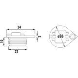 Dreh- und Laufmechanismus Rolly-Kit, Tragkraft 100 kg, Kunststoff schwarz