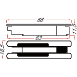 Liftschleuse f�r nachtr�glichen Einbau in Karniesen, Kunststoff wei�