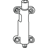 Ladenendverschluss Rustico mit Stangenausschluss, rechts schlieend (14132)