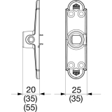Ladenhaltekonsole Rustico 35 x 55, schwarz (56815)