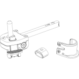 Ladenrasthalter Rustico mit Puffer und Kloben, Gr.L90 , links, schwarz (102053)