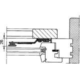 Ladenverschluss Rustico 1-flg. m. Arretierung, rechts, schwarz (14027)