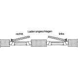 Ladenverschluss Rustico 1-flg. m. Arretierung, rechts, schwarz (14027)