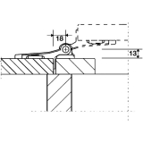 Ladenlangband Rustico flchenbndig, nicht verstellbar, 340 mm (14056)