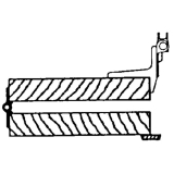 Scharnier Rustico gerade fr Faltlden Faltschema B (14060)