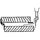 Scharnier Rustico gerade fr Faltlden Faltschema B (14060)