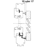 Schliezapfenplatte Rustico fr Lden mit Abstand 25 mm, schwarz (14011)