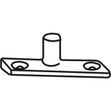 Schlie�zapfenplatte Rustico f�r Standardanschlag oben/unten, schwarz (94137)