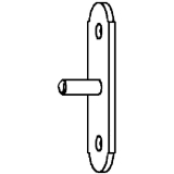 St�tzplatte Rustico f�r Ladenhalter, schwarz (57054)