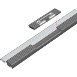 Balkontrschwelle Eifel TB-90, 6000 mm, silber eloxiert/grau