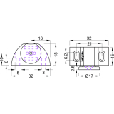 FA Magnetschnapper +Gegenstck rund mit einem Schraubloch, HK 4kg, KS wei