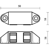 ZN Magnetschnapper inkl. Gegenstck, Zamak verchromt poliert