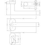 MARCHESI Dr�ckergt. RIGA - auf ovaler Rosette PZ, TS-65, 32x62, VK8, Edelstahl