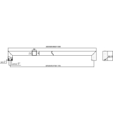 MARCHESI Stangengriff 4842 - 1200mm, LA. 1170mm, 30 x 30mm, Edst. rostfrei