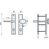 MARCHESI SH-Wechselgt. RIVA Knopf gekr., TS37-49/64-73, oK. silber elox