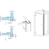 Eckanschlagprofil 90 fr 6 - 8 mm, Lnge 2500 mm, transparent