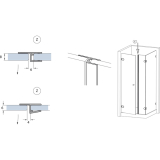 Frontanschlagprofil 180 Grad, fr 6 - 8 mm, Lnge 2500 mm, transparent 69051