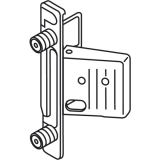 BLUM METABOX CLIP Frontbefestigung, Zarge M,K,H, EXPANDO, rechts, Stahl vern.