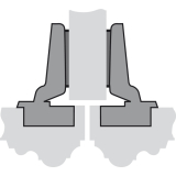 HETTICH INTERMAT Eckanschlag 9935-T22/40 Profilt�ren, KR5,95�,Zinkdruckg. vern.