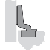 HETTICH INTERMAT Eckanschlag 9935-T22/40 Profilt�ren, KR5,95�,Zinkdruckg. vern.