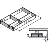 BLUM ORGA-LINE Facheinteilung Set ZSI.XXXFI3, Nennlnge 550 mm