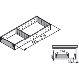 BLUM ORGA-LINE Facheinteilung Set ZSI.XXXFI2N, Nennlnge 500 mm