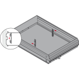 HETTICH SYSTEMA TOP 2000 Orgaclip, Kunststoff Alu-Finish