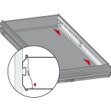 HETTICH SYSTEMA TOP 2000 Orgaline, Auenbreite 736 mm, Stahl schwarz