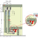 Cinetto PS06 Beschlagset stufenlos verstellbar Tragkraft 50 kg, 1 trig