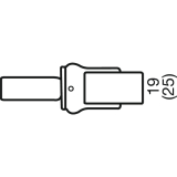 Pendeltrbeschlag, Feststell. 90, TS 25 - 30 mm, Messing vernickelt