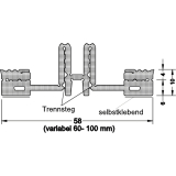 Pfostendichtung PD 60-100 variabel, Bundlnge 30 m, Kunststoff APTK schwarz