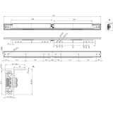 Ausziehtischfhrung BASIC SYNCHRON,ohne Bremse,Auszugslnge 954 mm,verzinkt