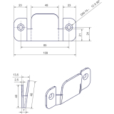 SECOTEC Mbelverbinder 105X12X48 mm verzinkt SB-1 PE