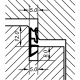 Flgelfalzdichtung ACF 5000 H, Kunststoff wei