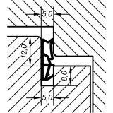 Flgelfalzdichtung ACF 6000 H, Kunststoff braun