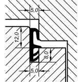 Flgelfalzdichtung EV 4050, Kunststoff braun