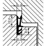 Flgelfalzdichtung EV 4150, Kunststoff mahagoni