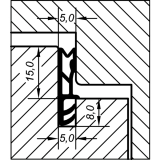Flgelfalzdichtung EV 5250, Kunststoff wei