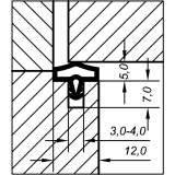 Trdichtung EV 0680 KS, Kunststoff braun