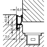 berschlagdichtung ACF 5473 H, Kunststoff anthrazit