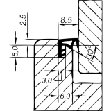 berschlagdichtung ACF 5891, Kunststoff wei