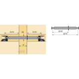 HETTICH RASTEX 15 Doppeldbel, Mittelwand 19, Bohr 8, Spannma 49/30