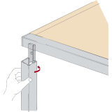 EKU REGAL - B 25 FS Vertikalprofil, Alu, eloxiert, seitlich Aufclipsen, L - 2500