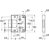 JuNie 772 Bart-Kastenschloss, Dornma 15 mm
