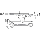 GEDORE Ringmaulschlssel 1B DIN3113B 21 mm Ringseite gekrpft