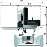 Metall-Einbau-Allesschneider AES 52 S silbermetallic, rechts