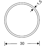 KWS Rohrprofil RS/WS - 30 x 1, 5 x 2000mm, Edst.