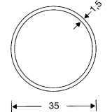 KWS Rohrprofil RS/WS - 35 x 1, 5 x 2000mm, Edst.