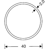 KWS Rohrprofil RS/WS - 40 x 2 x 3000mm, Edst.