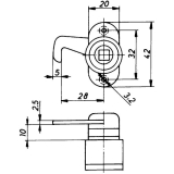 HEKNA 503 SYSTEM 24 Zylinder-Rollladen Aufschraubschloss rechts, Zamak